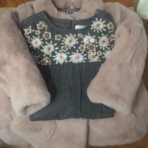 Faux fur baby jacket